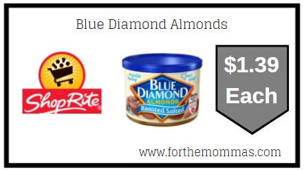 ShopRite: Blue Diamond Almonds JUST $1.39 Each