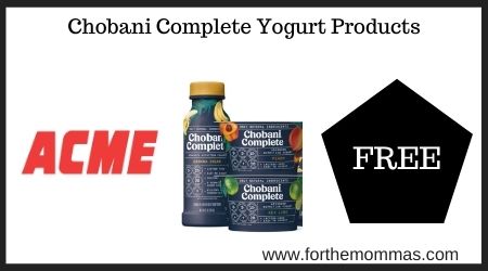 Acme: Chobani Complete Yogurt Products