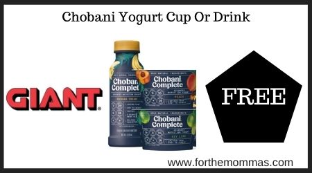 Giant: Chobani Yogurt Cup Or Drink