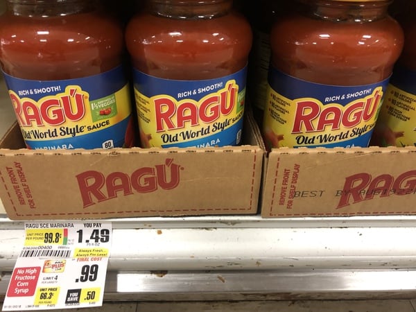 ShopRite: Ragu Pasta Sauce As Low As $0.24 Each
