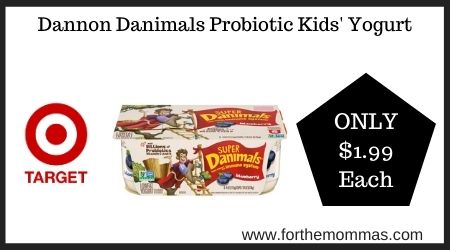 Target: Dannon Danimals Probiotic Kids' Yogurt