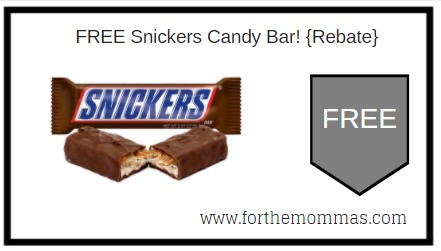 FREE Snickers Candy Bar! {Rebate}