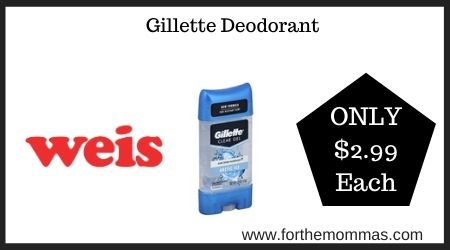 Weis: Gillette Deodorant