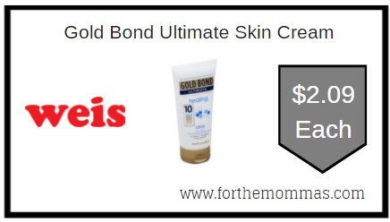 Weis: Gold Bond Ultimate Skin Cream ONLY $2.09 Each