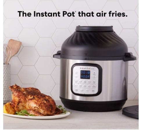 Instant Pot Duo Crisp Pressure Cooker 11 in 1 with Air Fryer, 8 Qt $119.99 {Reg $189}