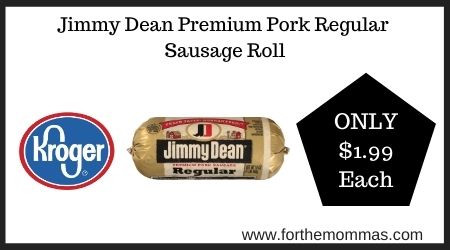 Kroger: Jimmy Dean Premium Pork Regular Sausage Roll
