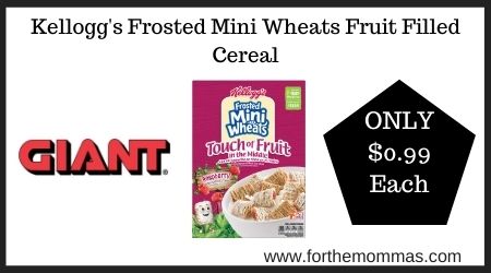 Giant: Kellogg's Frosted Mini Wheats Fruit Filled Cereal
