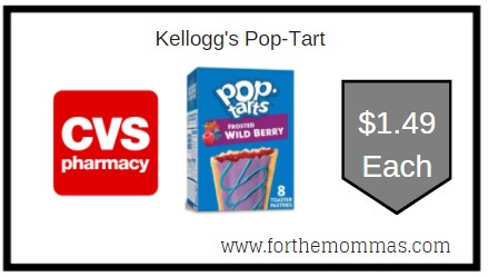 CVS: Kellogg's Pop-Tart ONLY $1.49 