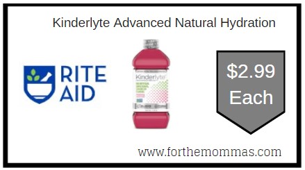 Rite Aid: Kinderlyte Advanced Natural Hydration ONLY $2.99