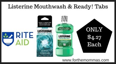 Rite Aid: Listerine Mouthwash & Ready! Tabs