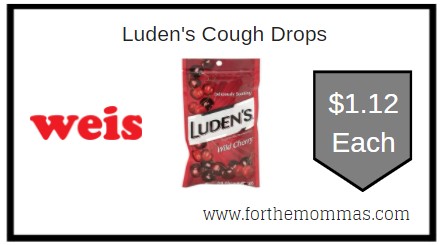 Weis: Luden's Cough Drops ONLY $1.12 Each
