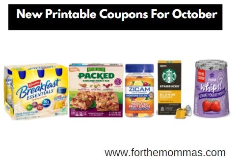 New Coupons For October Over $28 In Savings