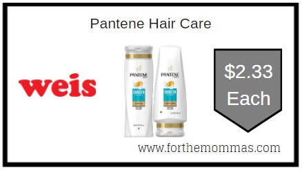 Weis: Pantene Hair Care ONLY $2.33 Each