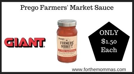 Giant: Prego Farmers' Market Sauce