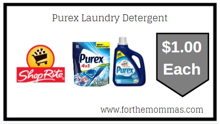 ShopRite: Purex Laundry Detergent JUST $1.00 Each 