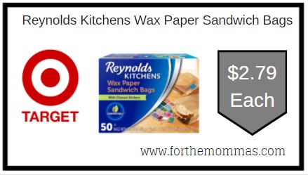 Target: Reynolds Kitchens Wax Paper Sandwich Bags ONLY $2.79