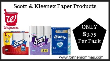 Walgreens: Scott & Kleenex Paper Products