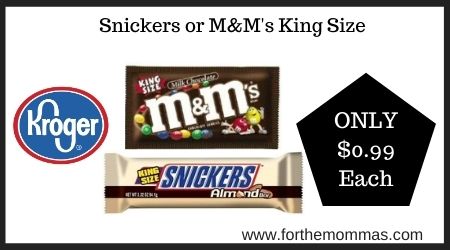Snickers or M&M's King Size