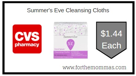 CVS: Summer's Eve Cleansing Cloths ONLY $1.44 Each