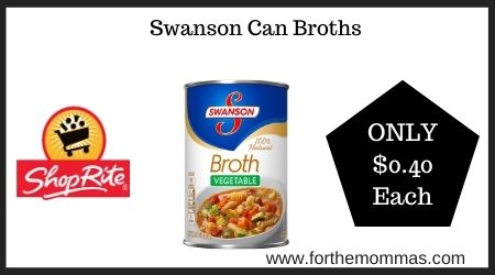 ShopRite: Swanson Can Broths