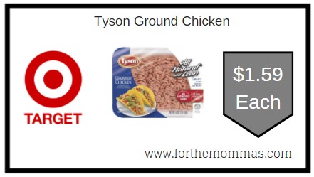 Target: Tyson Ground Chicken - 1lb ONLY $1.59 