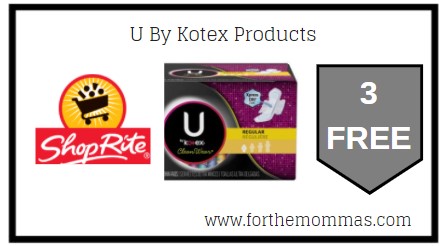 ShopRite: 3 FREE U By Kotex Products + Moneymaker