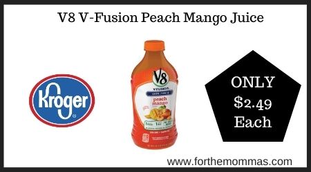 Kroger: V8 V-Fusion Peach Mango Juice