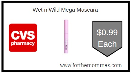 Wet n Wild Mega Mascara at CVS ONLY $0 99 Each