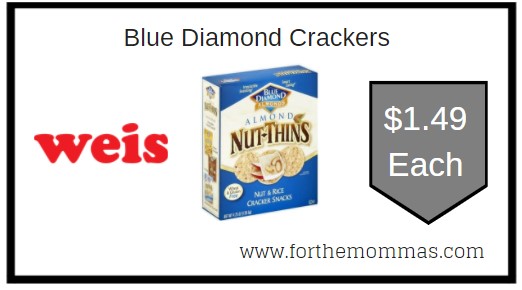 Weis: Blue Diamond Crackers ONLY $1.49 Each