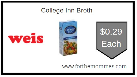Weis: College Inn Broth ONLY $0.29 Each