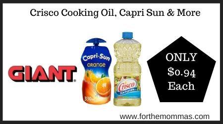 Giant: Crisco Cooking Oil, Capri Sun