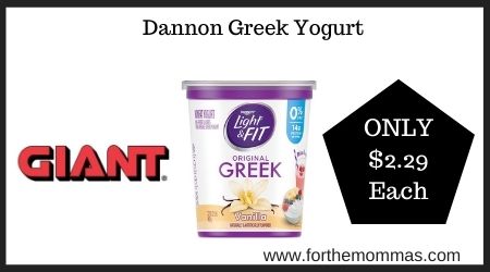 Giant: Dannon Greek Yogurt