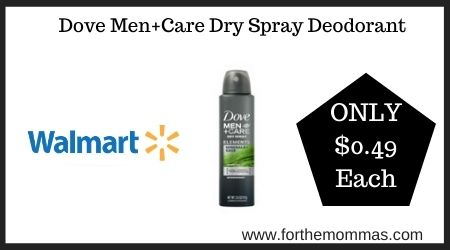 Walmart: Dove Men+Care Dry Spray Deodorant