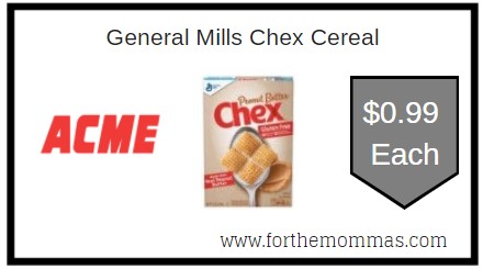 General Mills Chex Cereal JUST $0.99 Each