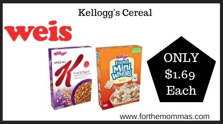 Weis: Kellogg's Cereal