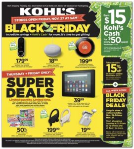 Kohl's Black Friday Super Deals