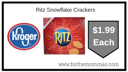 Kroger: Ritz Snowflake Crackers $1.99 Each