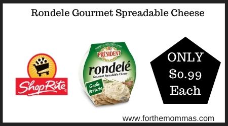 ShopRite: Rondele Gourmet Spreadable Cheese