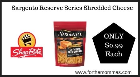 ShopRite: Sargento Reserve Series Shredded Cheese