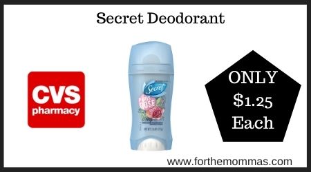 CVS: Secret Deodorant