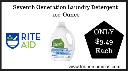 Rite Aid: Seventh Generation Laundry Detergent 100-Ounce
