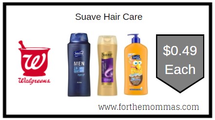 Walgreens: Suave Hair Care ONLY $0.49 Each