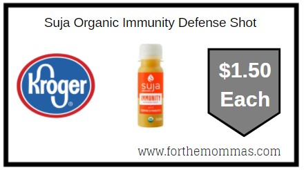 Kroger: Suja Organic Immunity Defense Shot $1.50 (Reg $2.99)