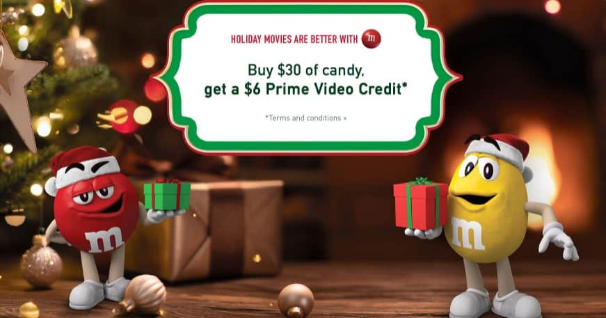 $6 Prime Video Credit with $30 Candy Purchase