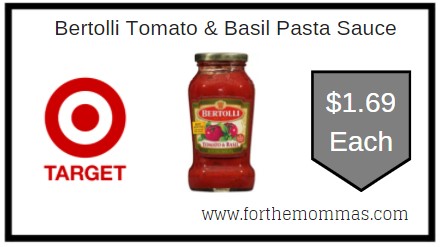 Target: Bertolli Tomato & Basil Pasta Sauce ONLY $1.69
