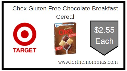 Target: Chex Gluten Free Chocolate Breakfast Cereal ONLY $2.55 
