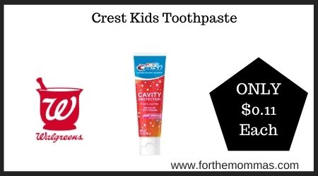 Walgreens: Crest Kids Toothpaste