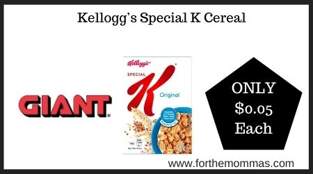 Giant: Kellogg’s Special K Cereal