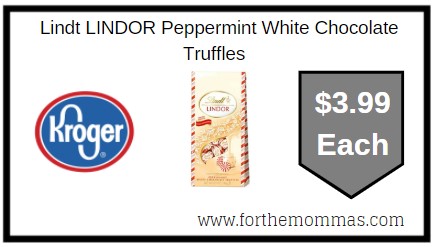 Kroger: Lindt LINDOR Peppermint White Chocolate Truffles ONLY $3.99 