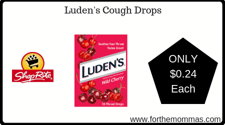 ShopRite: Luden’s Cough Drops ONLY $0.24 Each